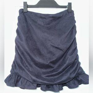 Mixology WAPG navy blue wild card ruffle skirt
